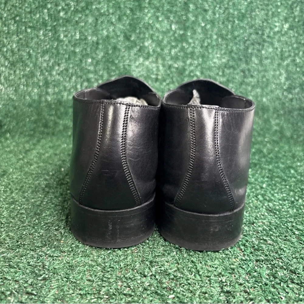 Bally Love Black Leather Ankle Boots Pointy Toe Slip On Chelseas Mens Size 10 D